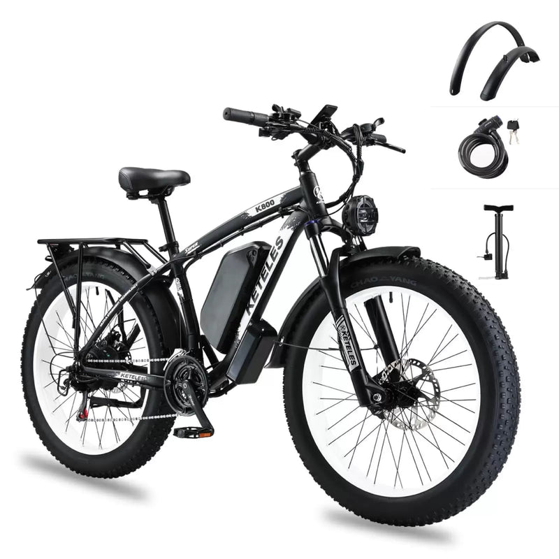 E-Blaze™ K800 – 1000W Fat Tire E-Bike 48V 17.5Ah | Bis 43 km/h | Offroad & City